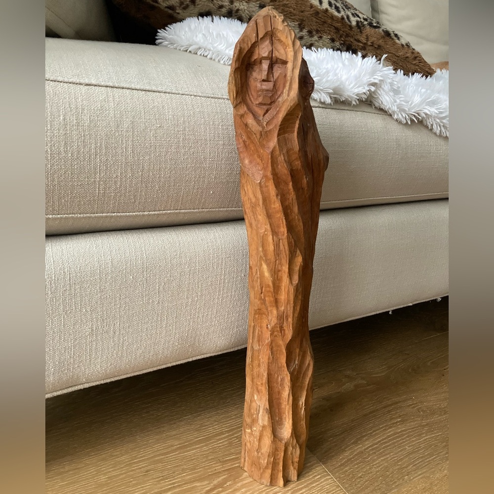 Folk Art hand carved wood sculpture